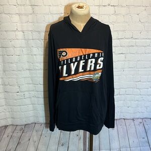 Philadelphia Flyers Long sleeve hooded T shirt size Large Level Wear